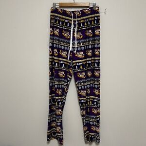 LSU Tigers Men's Medium Winter Holiday Pajama Bottoms Fandom Christmas